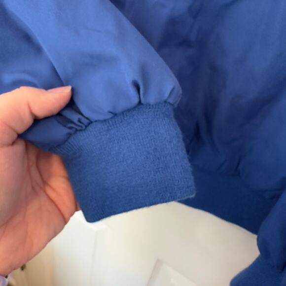 Sears Roebuck Vintage 70s 80s Men’s Plaid Lined Bomber Jacket Size M Blue - Picture 8 of 13